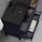 Blue Bathroom Vanity With Black Sink, Modern, Free Standing, 32